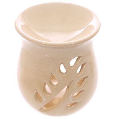 Beige Leaf Cut Out Oil Burner